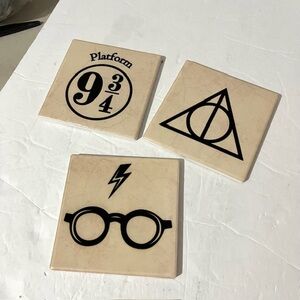 3 Harry Potter slate coasters